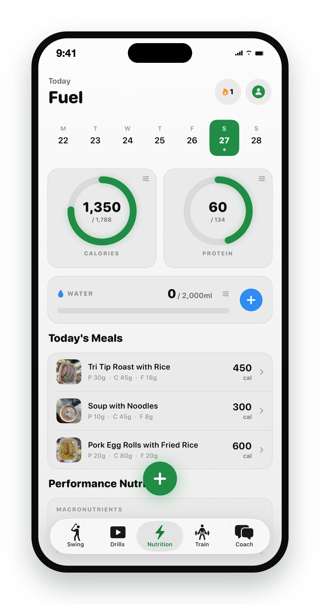 Nutrition tracking